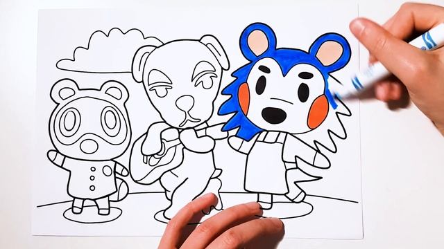 ANIMAL CROSSING COLORING PAGES FOR KIDS - HOW TO DRAW ANIMAL CROSSING COLORING PAGE смотреть онлайн