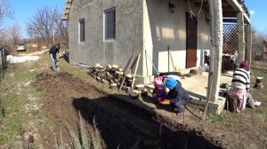 Как сделать садовую дорожку из спилов. Часть 1.