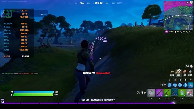 Fortnite: GTX 1050Ti - i5 2400 DirectX12 Low Settings смотреть онлайн