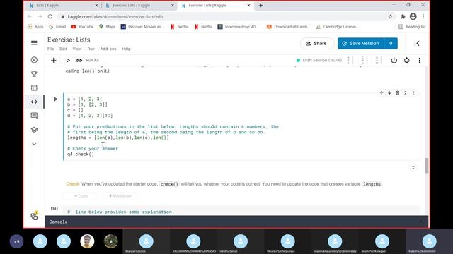 Lists exercises смотреть онлайн