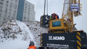 Гусеничный кран с телескопической стрелой XCMG XGC75T.mp4