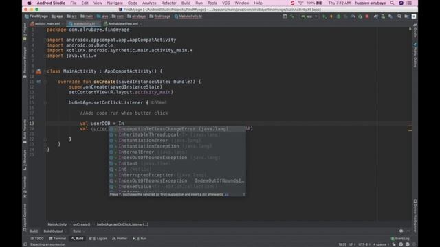 Find my age app | Kotlin tutorial | Part 3 - PreviewImplement App code смотреть онлайн
