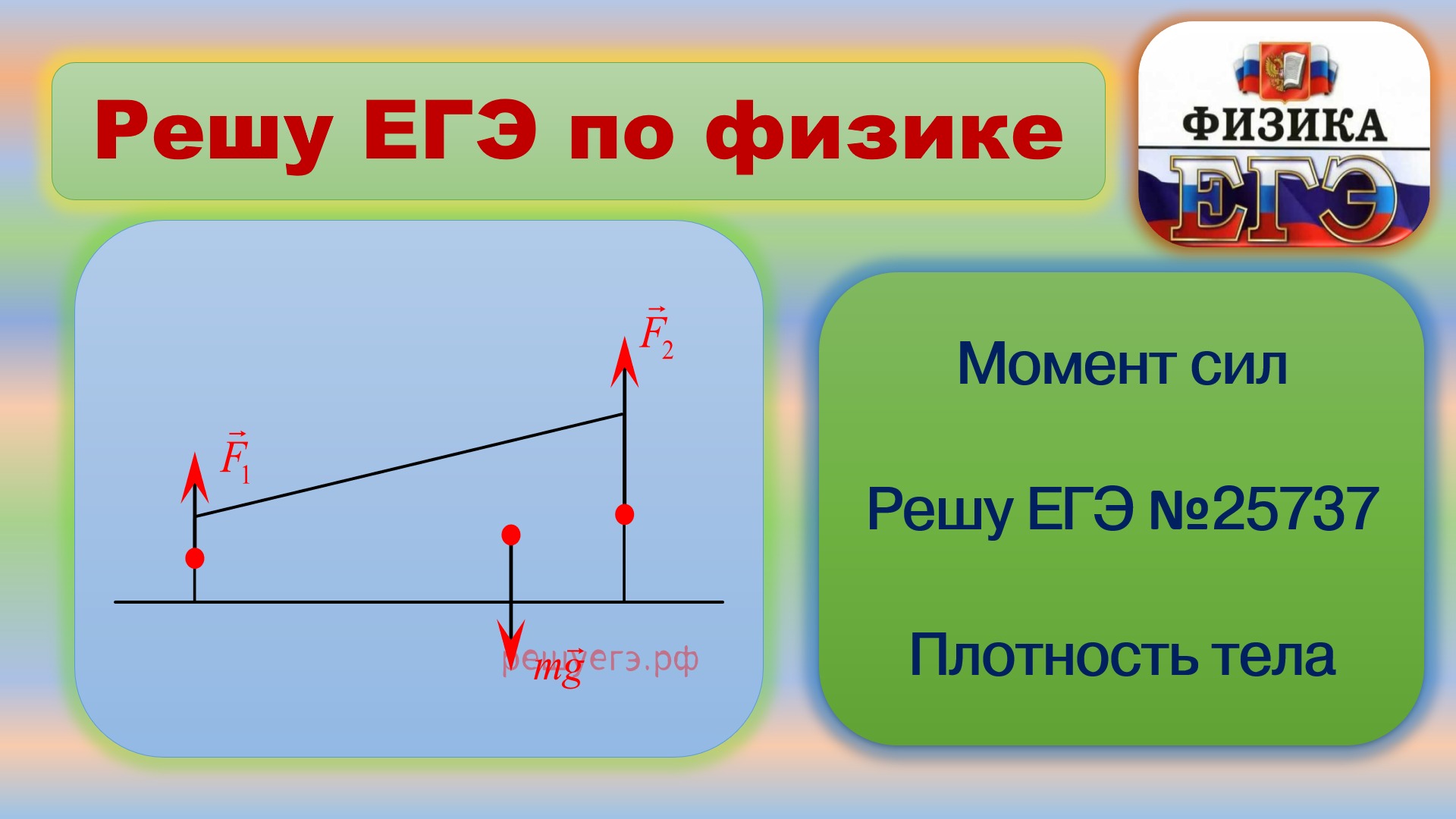 Решу ЕГЭ по физике. Сложная статика. смотреть онлайн