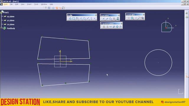 DS CATIA V5 BEGINNER TUTORIAL I CATIA V5/V6 COMPLETE TUTORIAL | SKETCH | PART | ASSEMBLY | DRAFTING смотреть онлайн