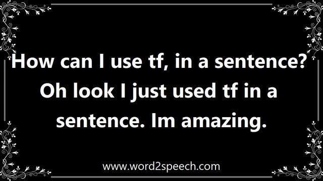 Tf - Meaning and How To Pronounce смотреть онлайн