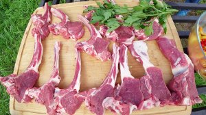 ШАШЛЫК из БАРАНИНЫ и овощи гриль на мангале. КАРЕ ЯГНЕНКА на мангале. Бараньи ребрышки на гриле.