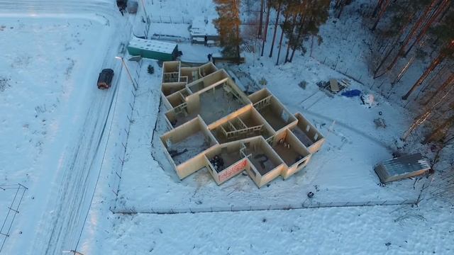 Красивый современный дом - этап стройки