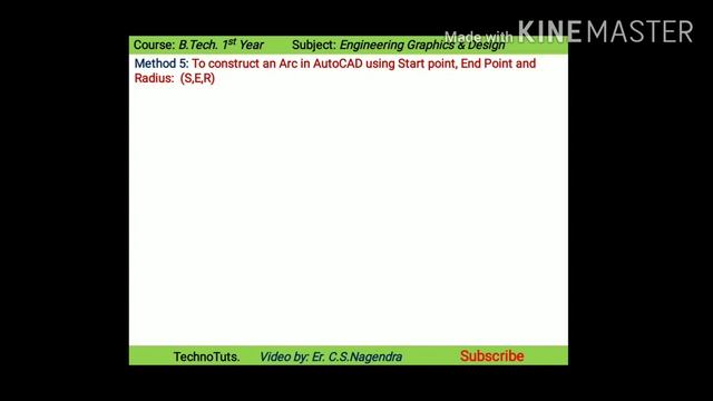Methods for constructing an Arc using ARC Command in AutoCAD [By: Er. C.S.Nagendra] смотреть онлайн