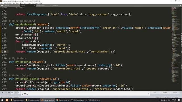 Show bar chart using ChartJs | Django eCommerce Website | Django Tutorials смотреть онлайн