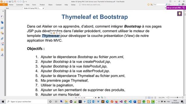 Spring Boot 03_00 Présentation de l'atelier 03 : Bootstrap et Thymeleaf смотреть онлайн