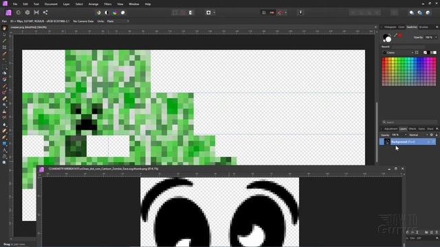 How You Can Make a Custom Minecraft Creeper Face & Skin 1.16 Texture Pack Tutorial in Affinity Phot смотреть онлайн