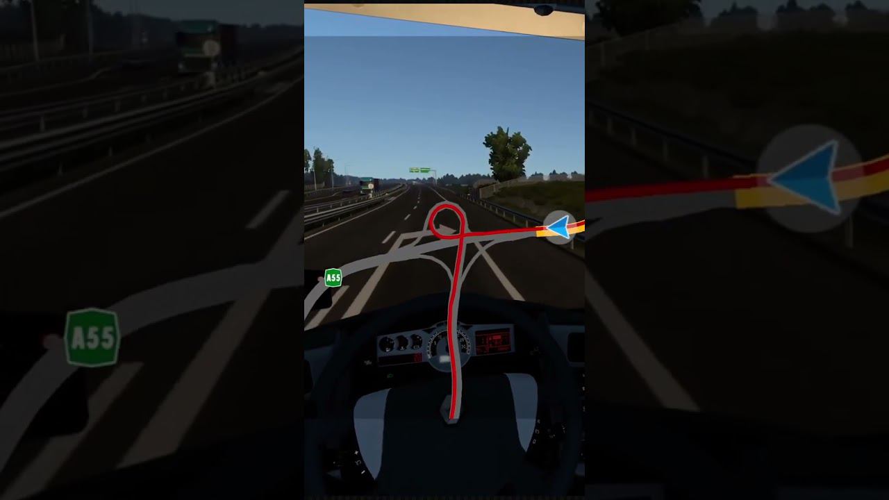 Когда поцарапал грузовик дальнобойщика... #ets2 смотреть онлайн