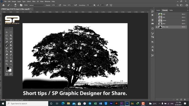 Trick, How to remove tree Backround to PNG adobe Photoshop cc 2021 , смотреть онлайн