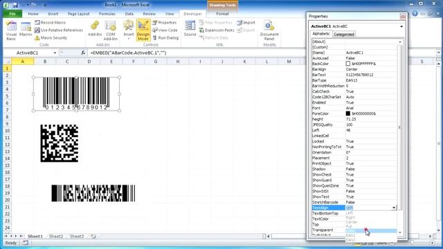 How to create Barcode in Excel 2010 смотреть онлайн