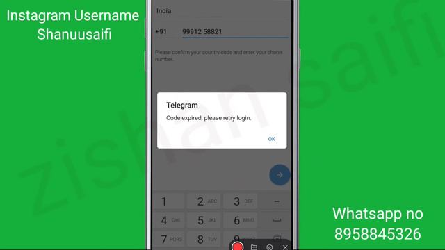 Telegram Fix Code expired, please retry login Problem Solve смотреть онлайн