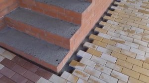 Укладка тротуарной плитки на бетон. Красота, да и только.