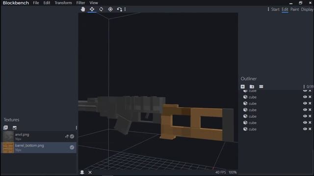 Создаю модель для своего пака оружий [BlockBench] смотреть онлайн