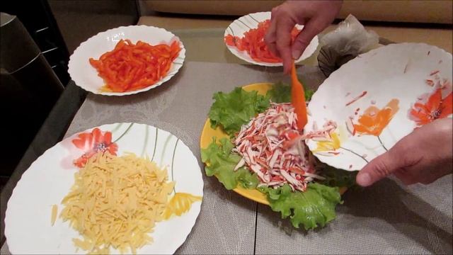 Салат "Красное море" с помидорами и сладким перцем смотреть онлайн