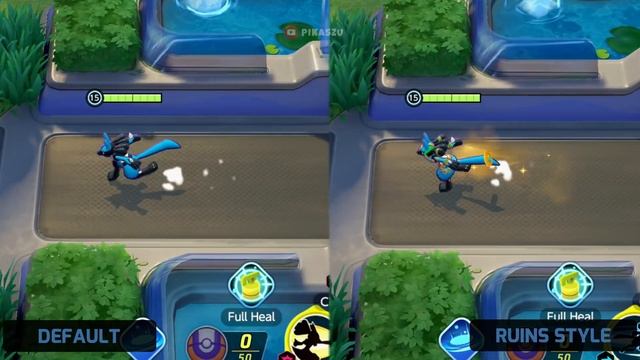 Lucario Default VS Ruins Style Holowear comparison - Pokémon Unite смотреть онлайн