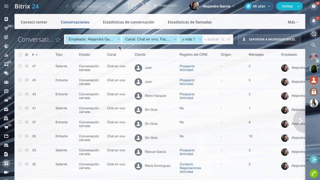 Contact Center - Lista de conversaciones | Bitrix24 CRM смотреть онлайн