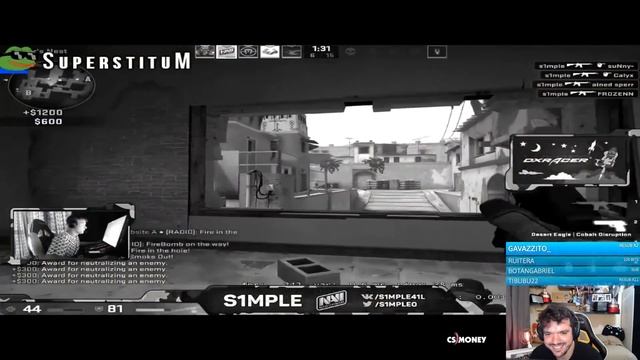 Gaules React: How S1mple Play CS:GO смотреть онлайн