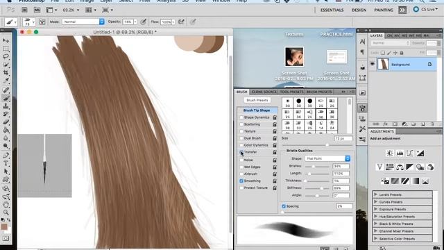 Painting hair in Photoshop CS5 (Extended) - Speed video смотреть онлайн