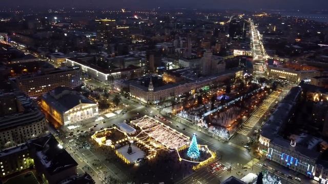 Новогодняя Ёлка 2021 на центральной площади Воронежа смотреть онлайн
