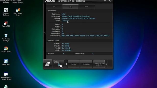 ASUS P8H61 M-LE, 8GB RAM, PROCESADOR INTEL I5 3470S 2.90GHz 3ra Gen. COMBO