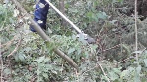 Husqvarna 555FX Работа с кусторезом