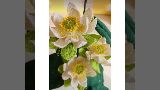 Crochet Lotus Flower Patterns#crochet#woolen смотреть онлайн