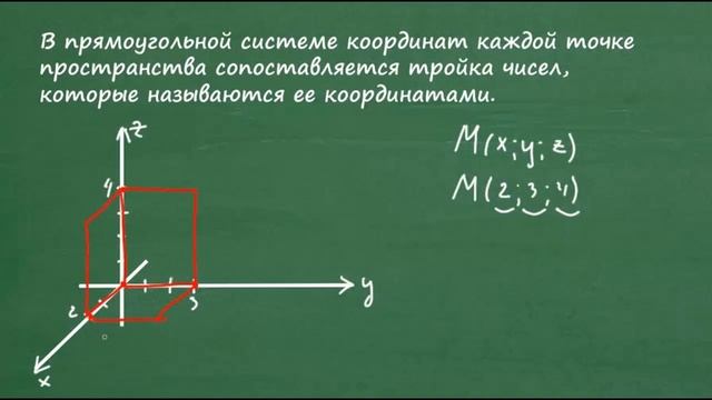 Прямоугольная система координат в пространстве смотреть онлайн