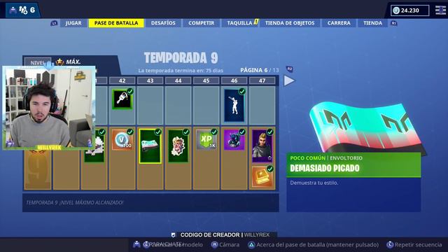 **TEMPORADA 9** SKIN NIVEL 100! TODO COMPRADO! FORTNITE: Battle Royale (Pase de Batalla) смотреть онлайн