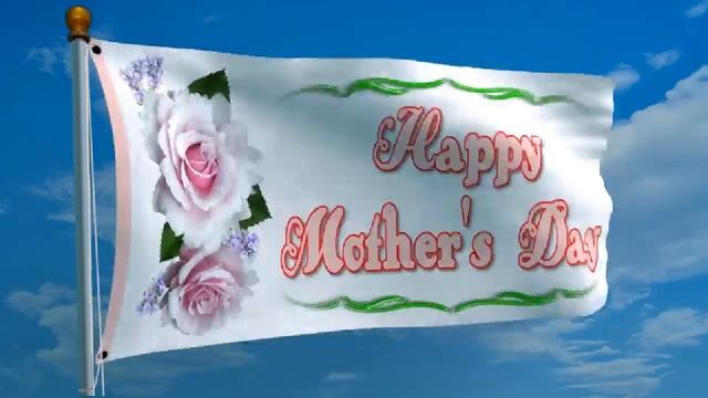 Happy Mother's Day flag waving. Made in Blender 2.79b смотреть онлайн