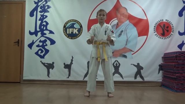 Кихон 9 кю на месте. Техника кихон каратэ Киокусинкай. смотреть онлайн