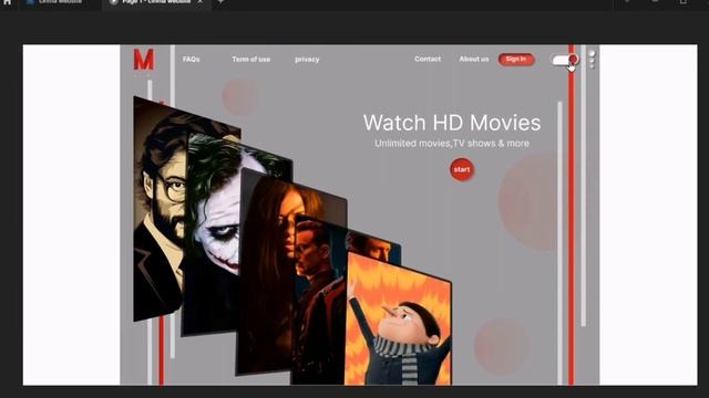 Cinema desktop design using figma #ui#uxdesign смотреть онлайн