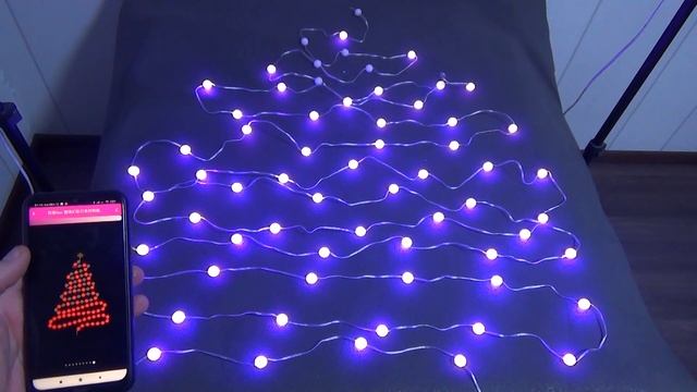 Умная WiFi гирлянда Tuya на адресных светодиодах и светомузыкой смотреть онлайн