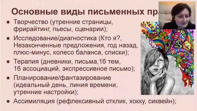 Ольга Малинина. Вебинар "Письменные практики. Творчество? Коучинг? Терапия?" смотреть онлайн