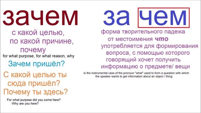 № 745 Урок русского : ЗАЧЕМ или ЗА ЧЕМ / грамматика смотреть онлайн