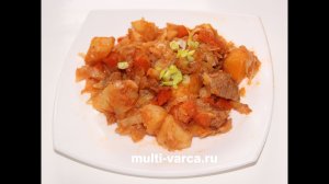 Овощное рагу с мясом, картошкой и капустой в мультиварке / как приготовить овощное рагу