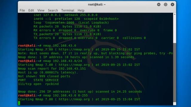 Ethical Hacking with Kali Linux – Nmap Network Mapper смотреть онлайн