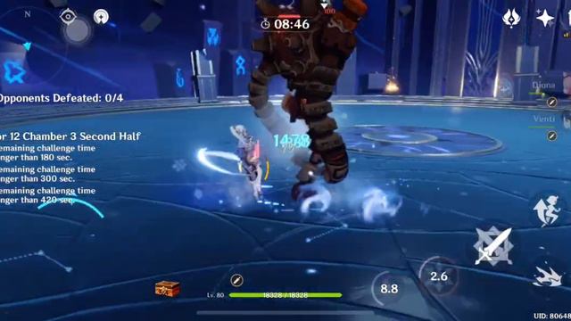 3 Character clear 12-3 full stars Abyss 2.1 смотреть онлайн