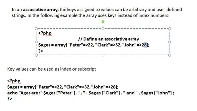 PHP arrays смотреть онлайн