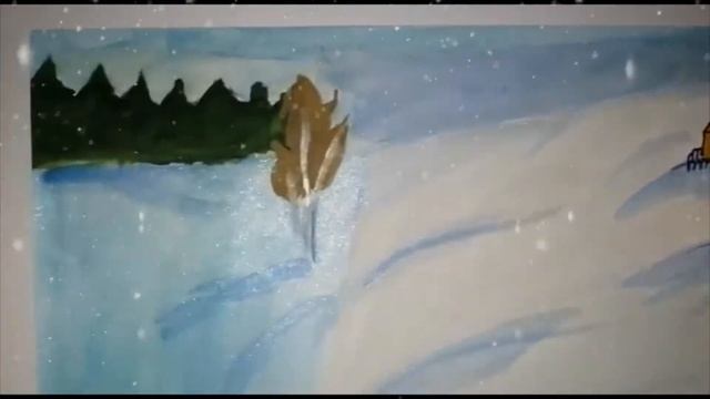 Творчество учащихся на предметной неделе изобразительного искусства.Выставка рисунков "Зимушка-зима смотреть онлайн