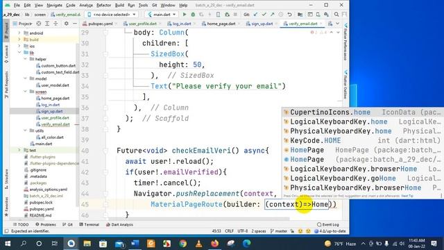 Flutter Firebase email verification 2022_ part 07 смотреть онлайн