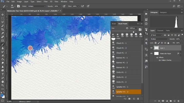 WATERCOLOR Photoshop Effect – Brushes, Actions and Layer Styles. How to Work. смотреть онлайн