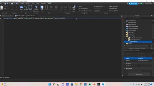 How To Change Shift-lock Key From Shift To CTRL | Roblox Studio