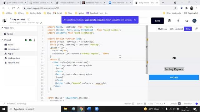 #8 React Native Hooks смотреть онлайн
