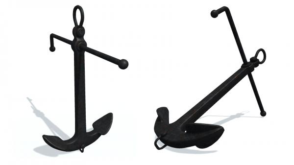 3D model. Anchor A v2. Адмиралтейский якорь.