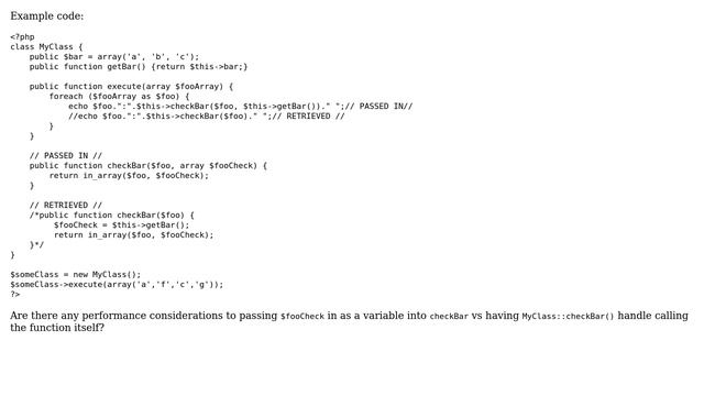 Code Review: PHP performance considerations of passing variable into a function смотреть онлайн