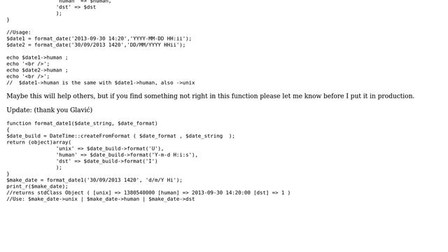 Code Review: PHP date reformat function смотреть онлайн